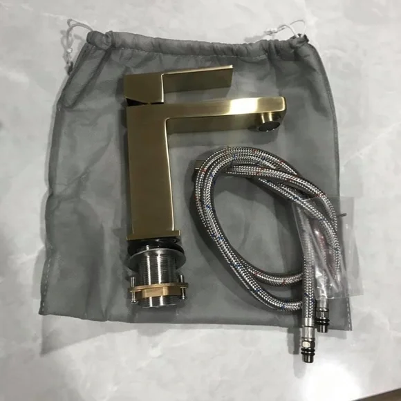 Satin Brass Single Hole Faucet - Picture 3 of 12